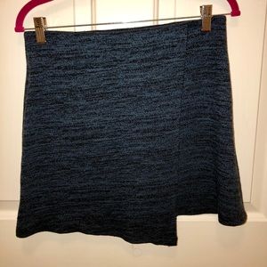 Halogen Navy and black faux skort knit skirt